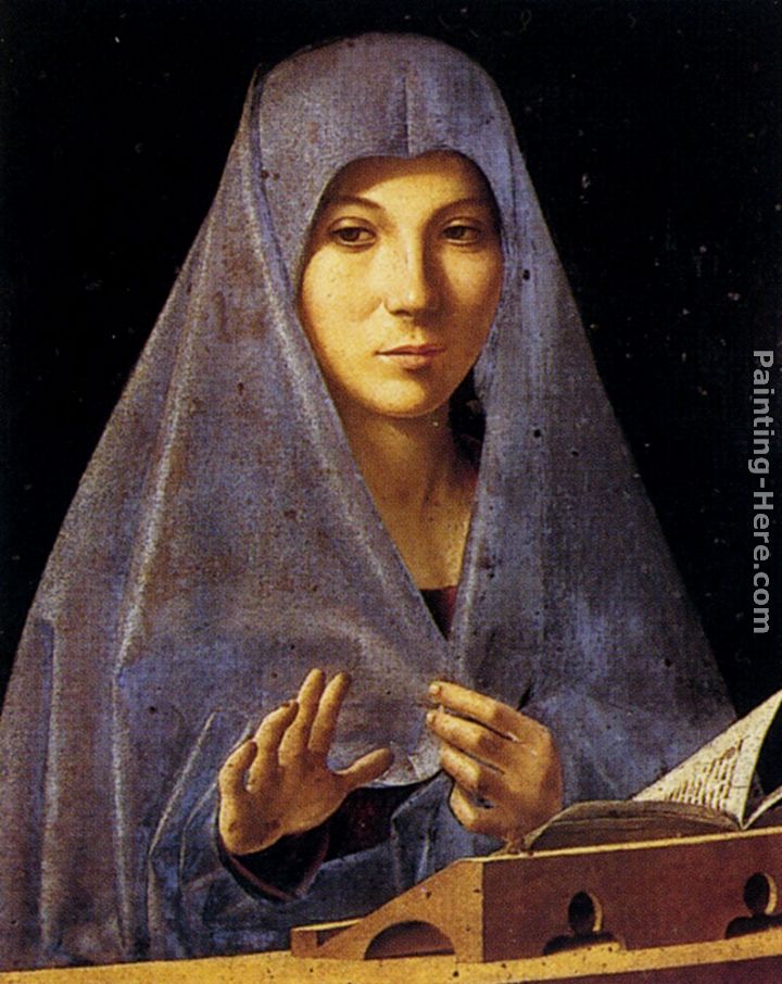 Annunciation painting - Antonello da Messina Annunciation art painting
